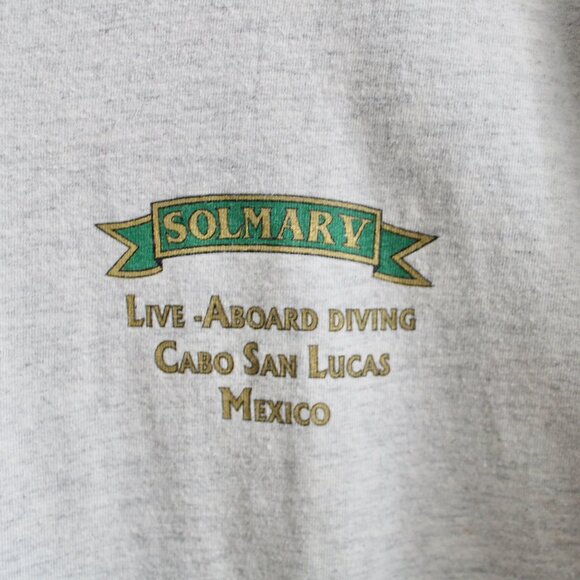 Solmar V Vintage Live Abroad Diving Cabo San Lucas Yazbeck Gray T-Shirt Large - Picture 4 of 6